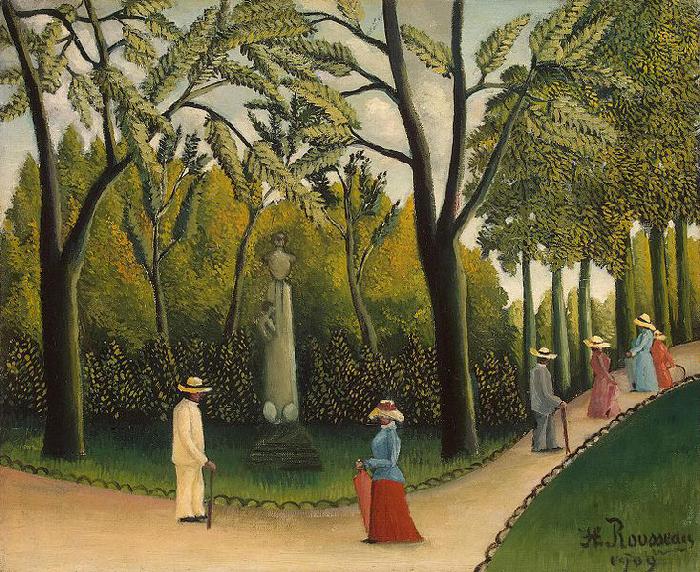 Henri Rousseau Luxembourg Gardens. Monument to Chopin